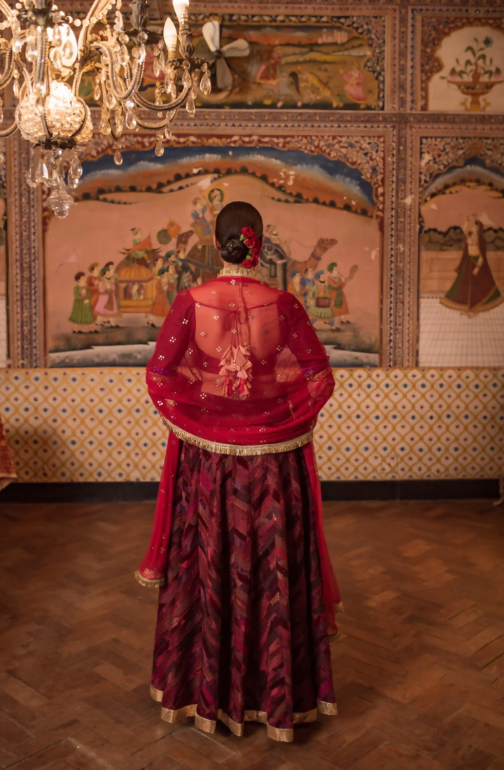 Maroon Lehenga