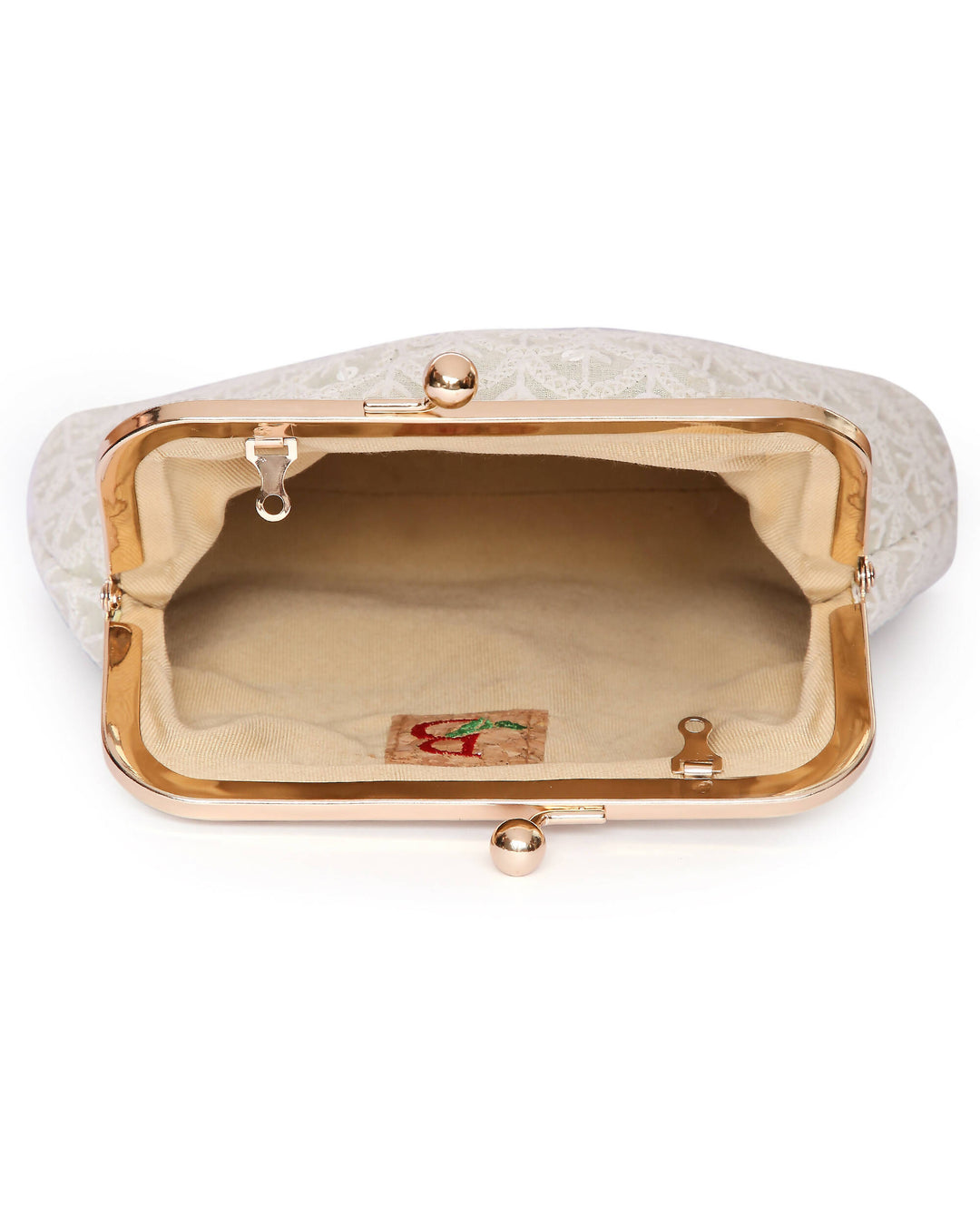 Upcycled Mitwa White Clutch