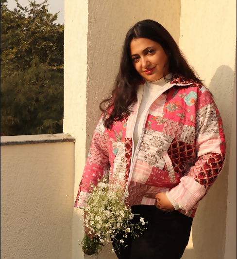 Unisex Pink Patchwork Quilted Jacket