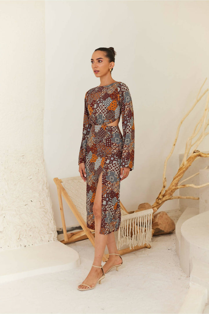 Multicolour Midi Dress