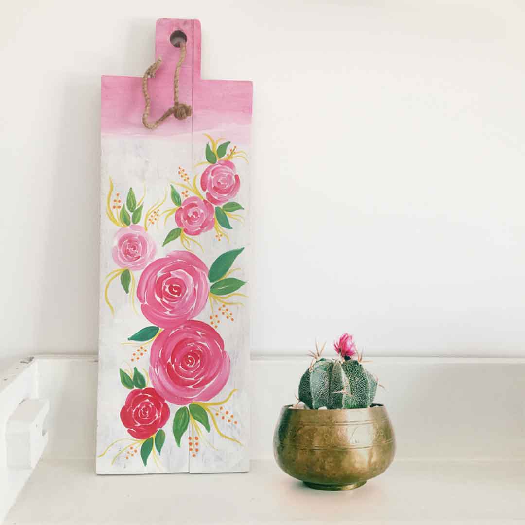 Swirly Roses Chopping Board