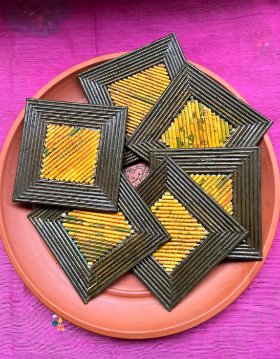 Earthy Square Coasters