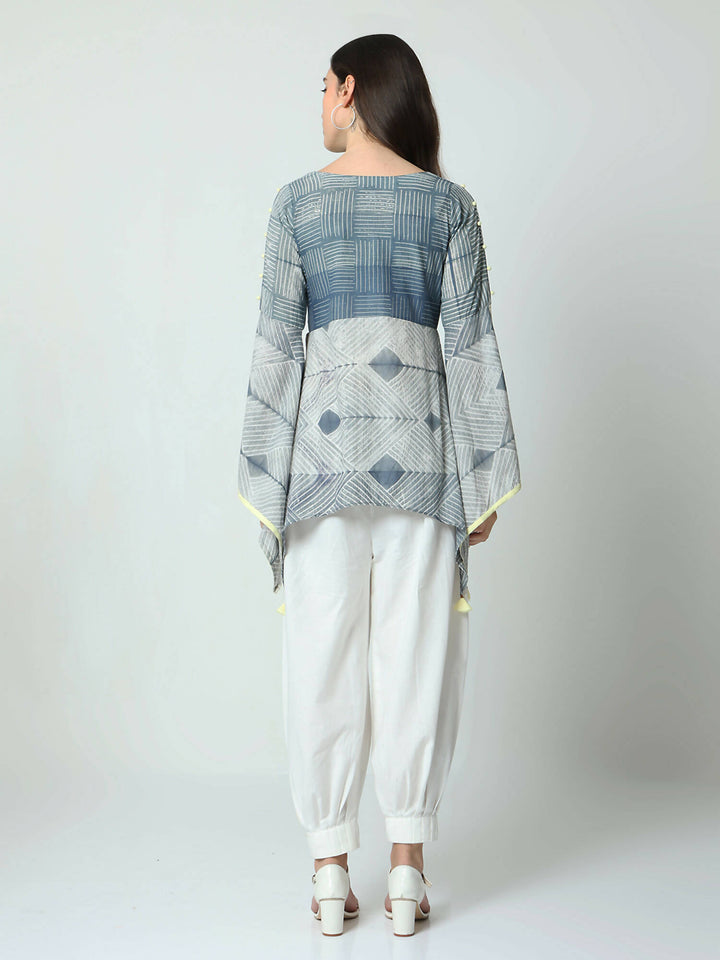 butterfly sleeve top with slits