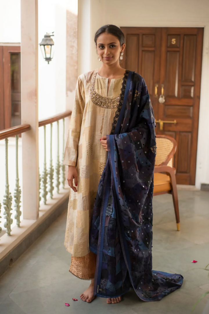 Navy Blue Dupatta