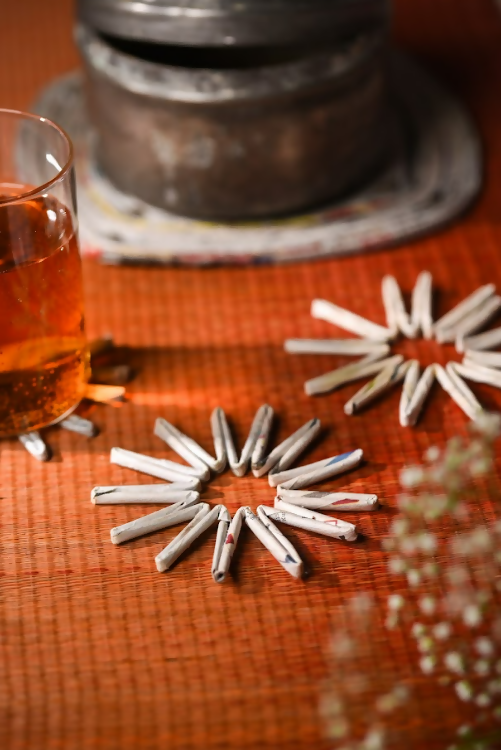 Handcrafted Paper Upcycled Star Coasters