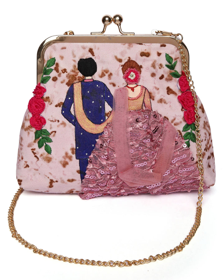 Upcycled Mitwa Clutch - Desi