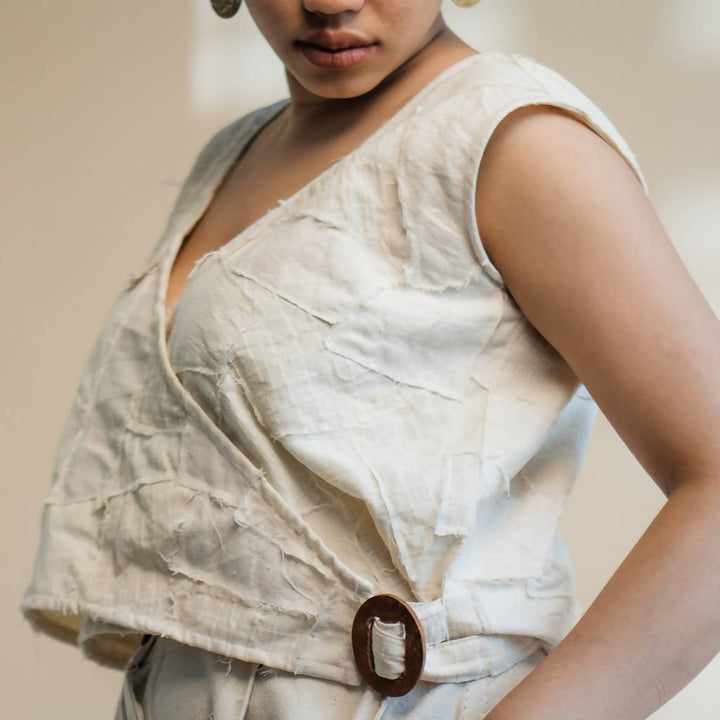 Dawning Upcycled Overlap Vest