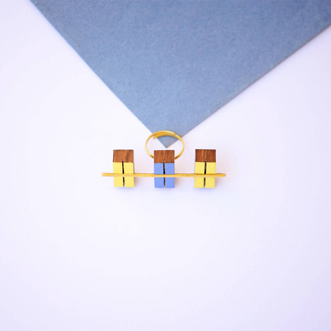 Ashtanika Haldi and Indigo Ring