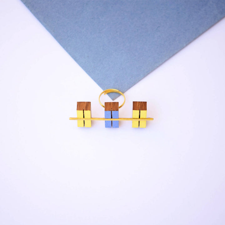 Ashtanika Haldi and Indigo Ring
