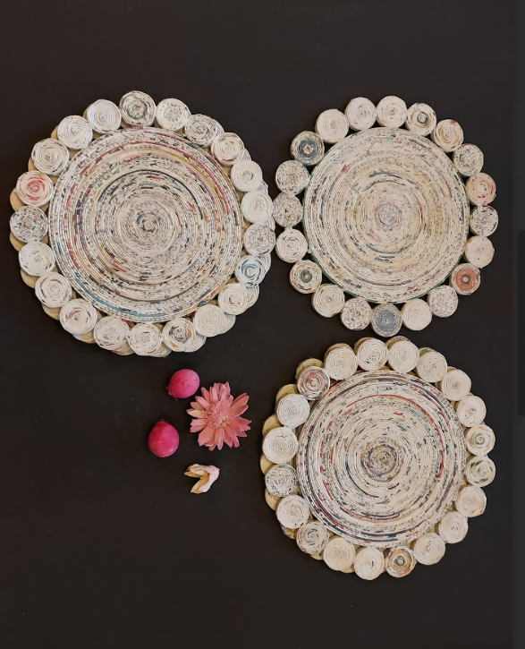 Handcrafted Paper Flower Mats