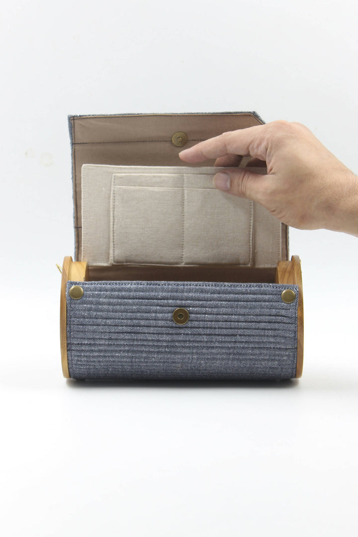 Slate Round Clutch - Single Sleeve