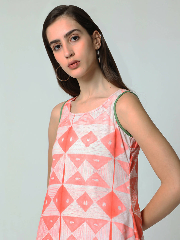 Shibori tunic with slits