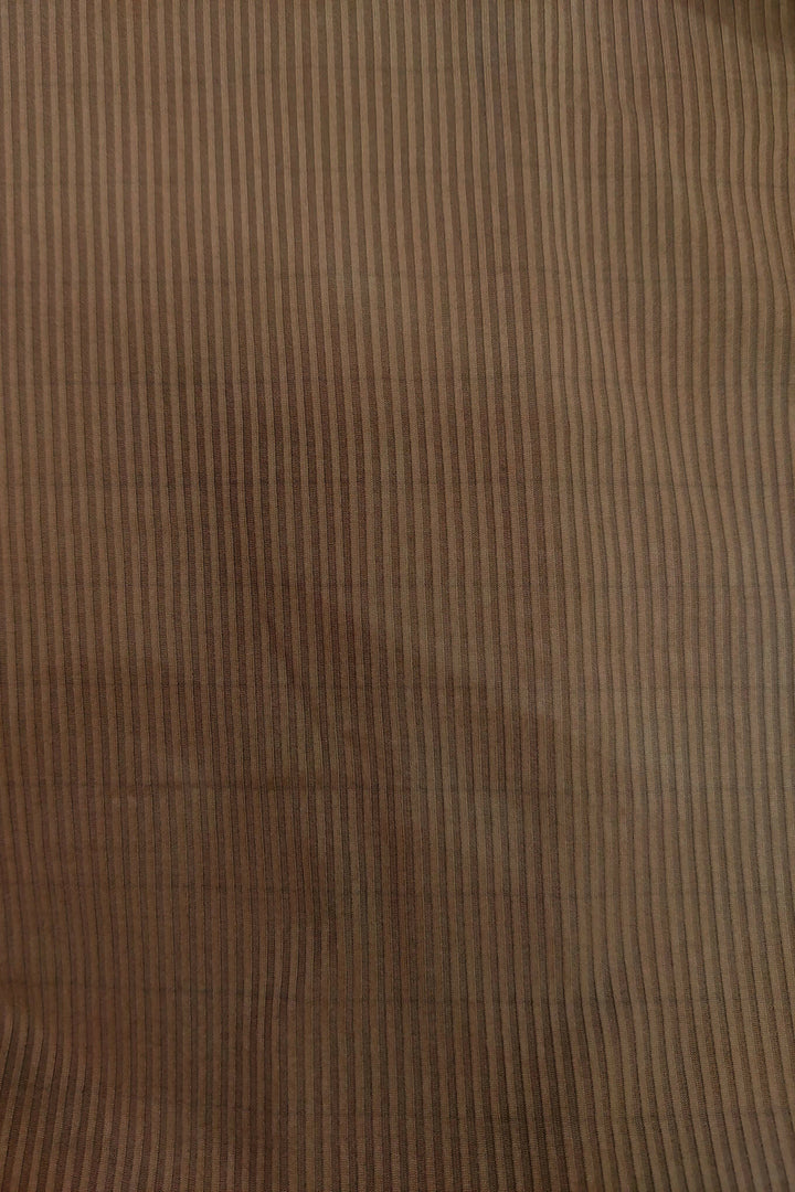 Brown Rib-Knit Midi Dress
