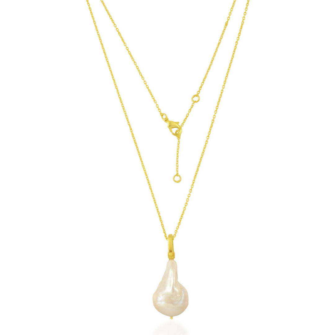 Baroque Pearl Charm Necklace