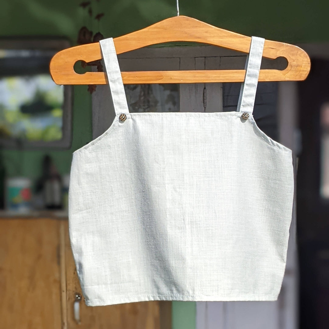 Button Bell Crop Top