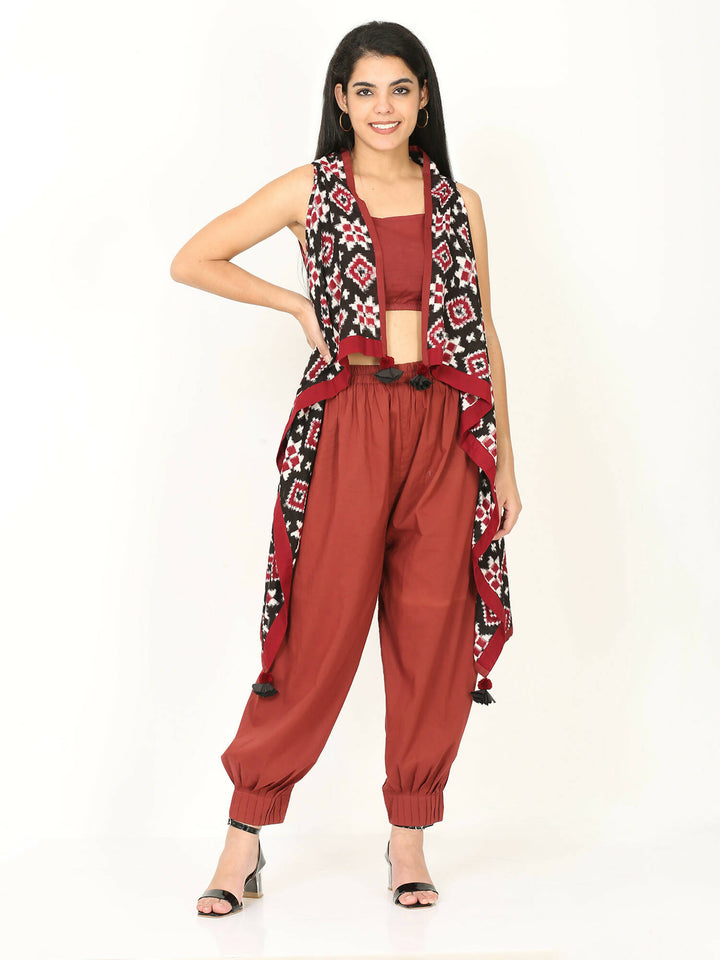 Double ikat cape