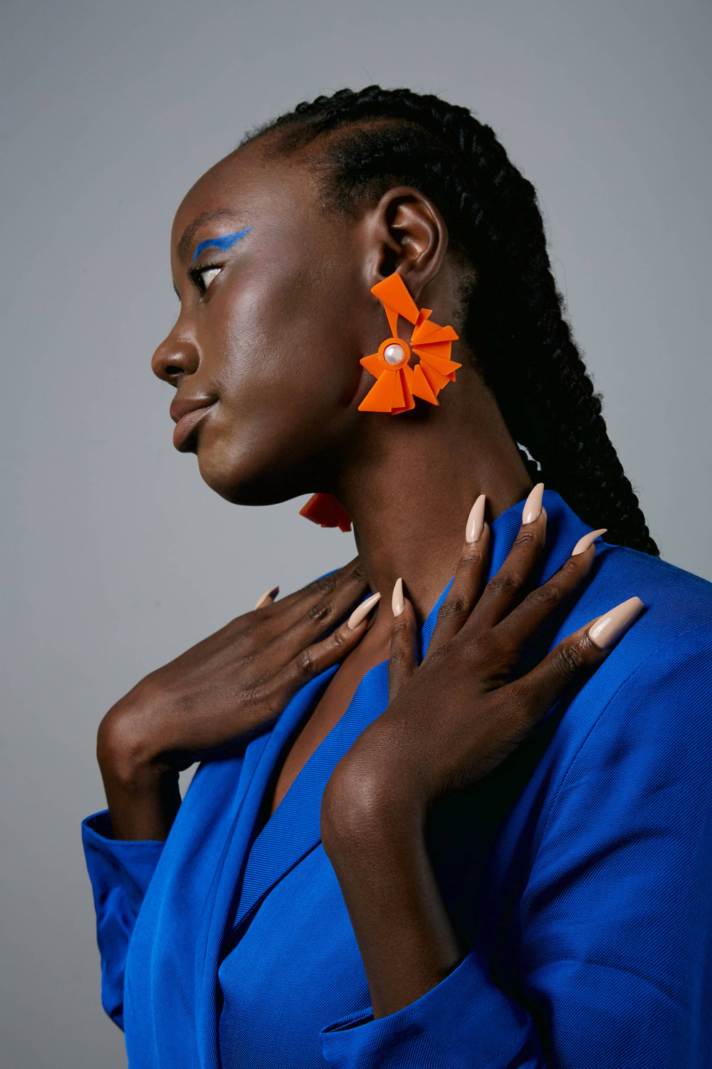 Crinkled Love Orange Earrings