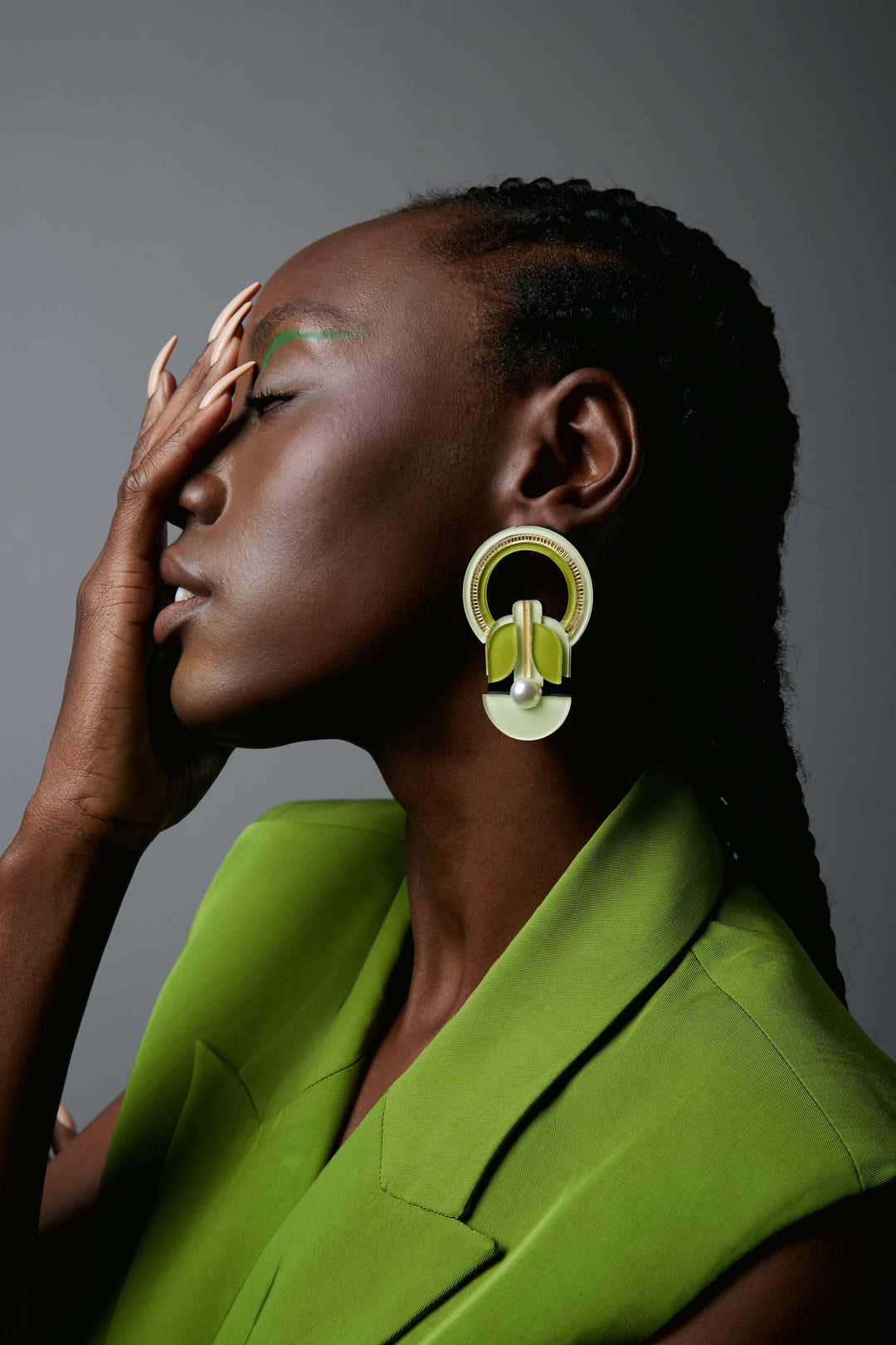 Perola Green Earrings