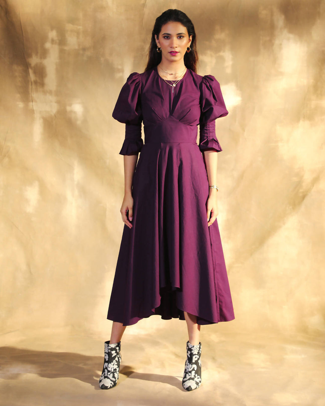 Mavia Pleated Dress