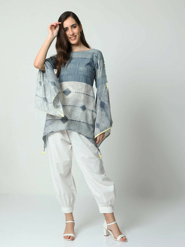 butterfly sleeve top with slits