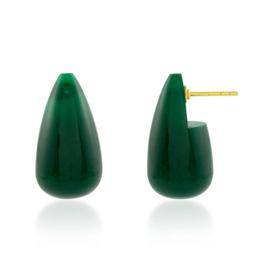 Green Jade Drop Earring