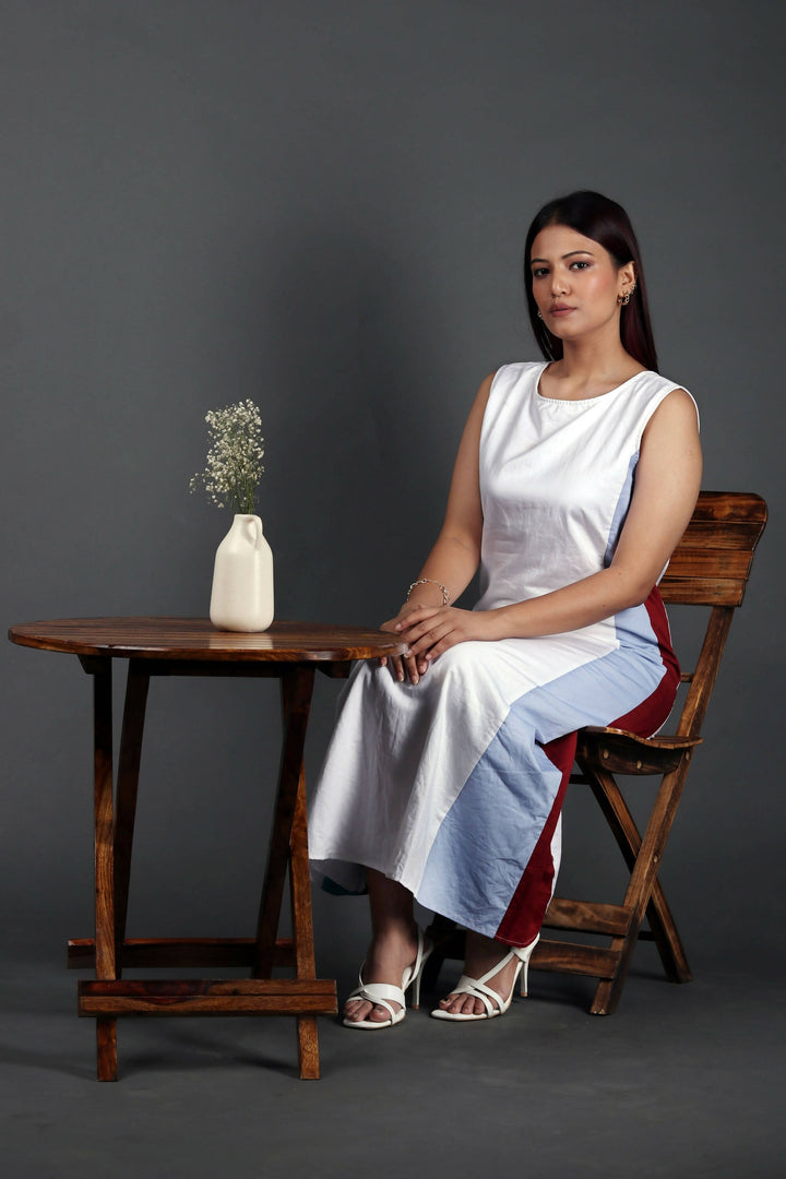 Victoria Color Blocked Maxi Dress
