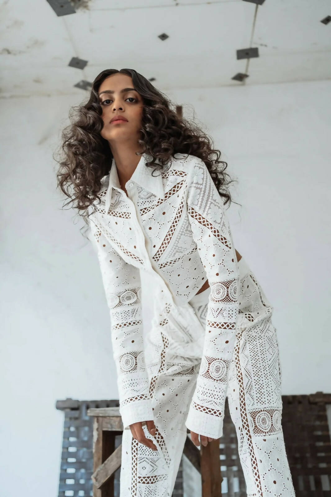 Le Guichet Eyelet Lace Shirt