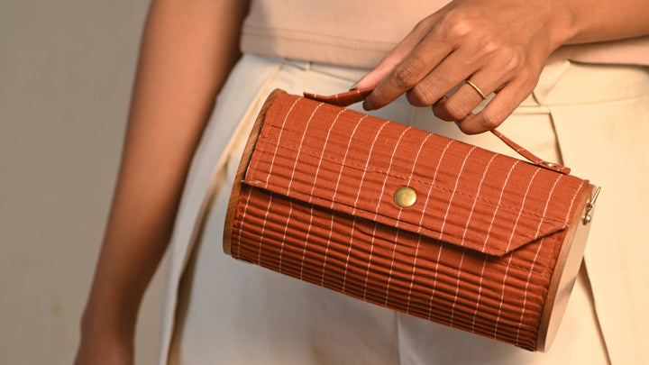Earthen Hue Round Clutch