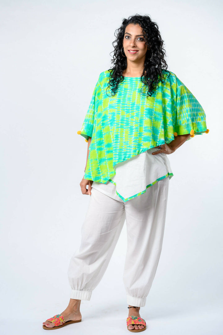 Shibori poncho top