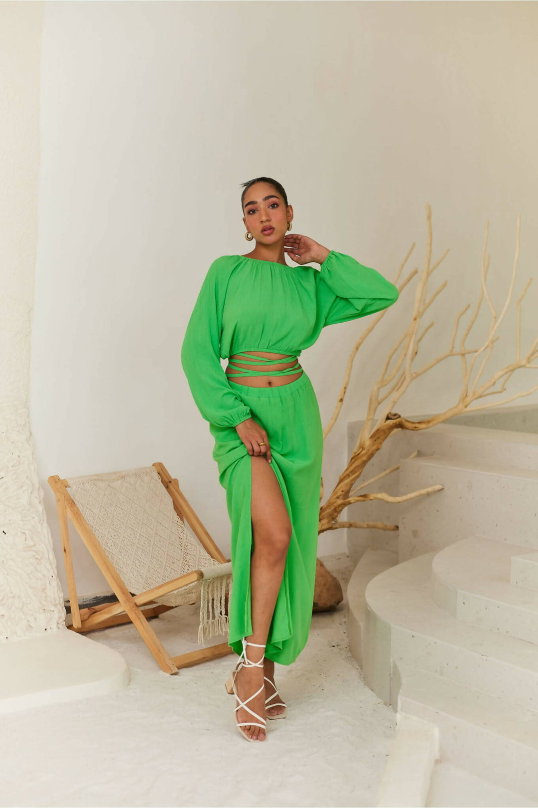 Green Midi Skirt