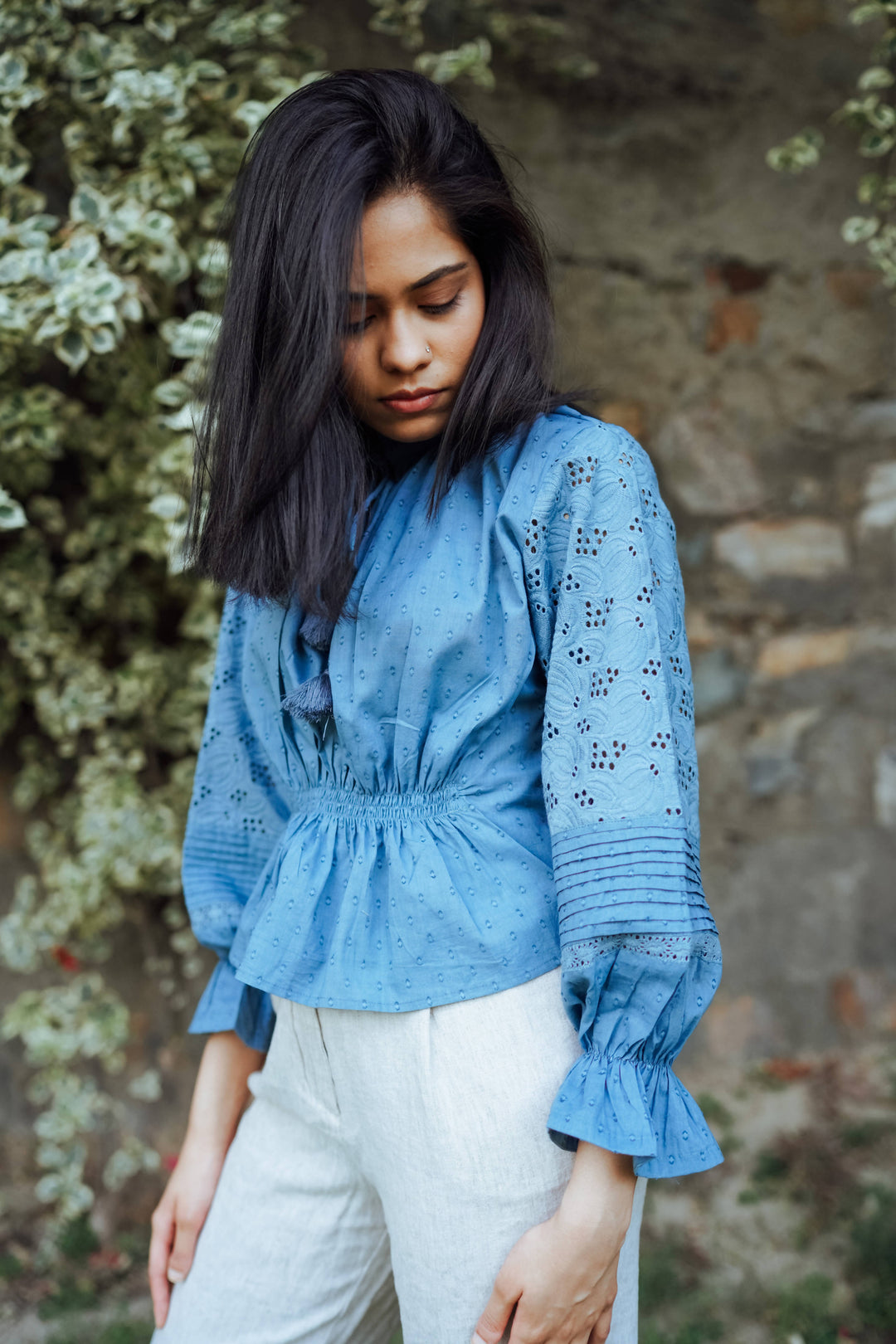 Capri Top | Dusty Blue