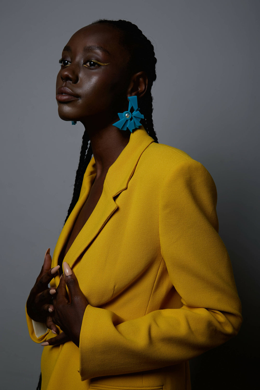 Crinkled Love-Blue Earrings