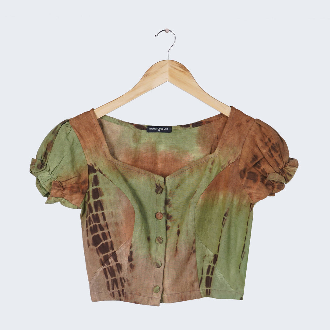 Upcycled Tie-Dyed Crop Top