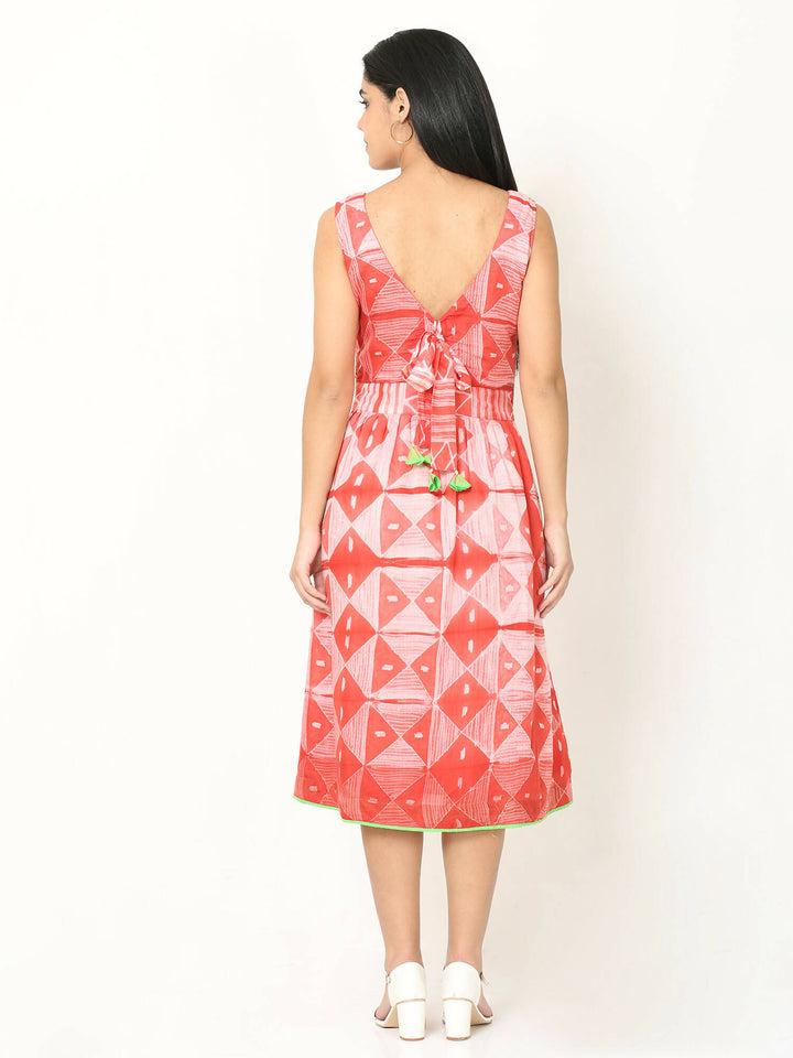 Shibori knotty dress
