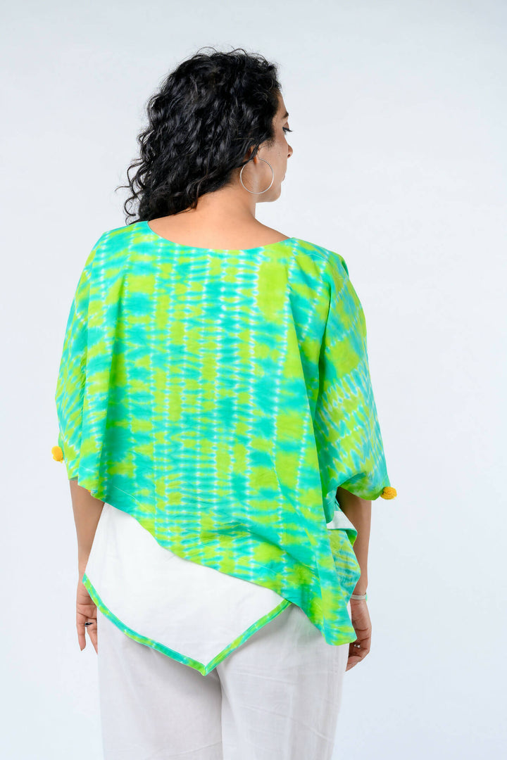 Shibori poncho top