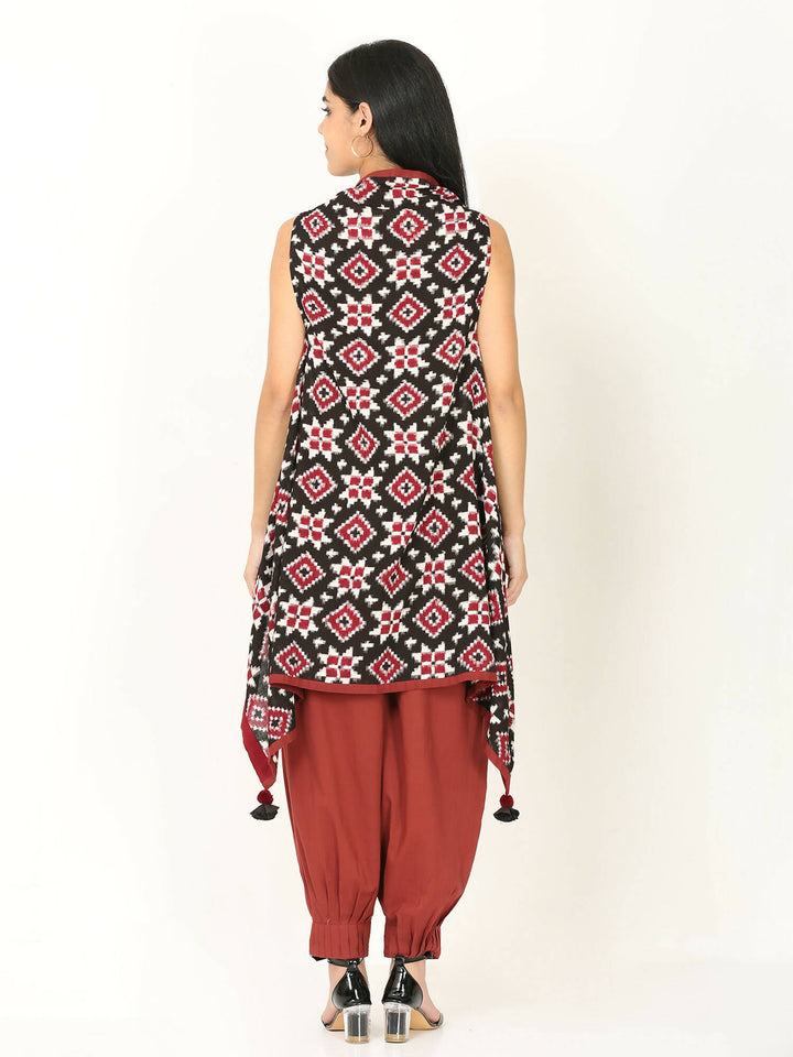 Double ikat cape