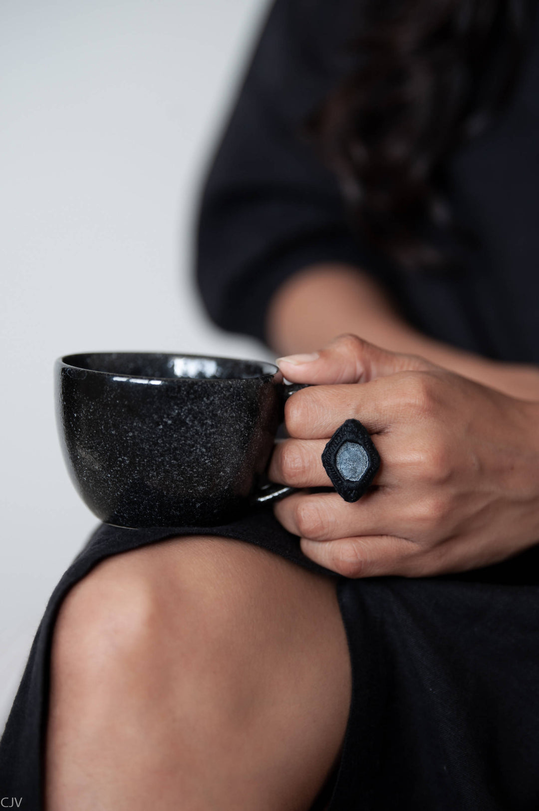 Black Diamond Mirror Ring
