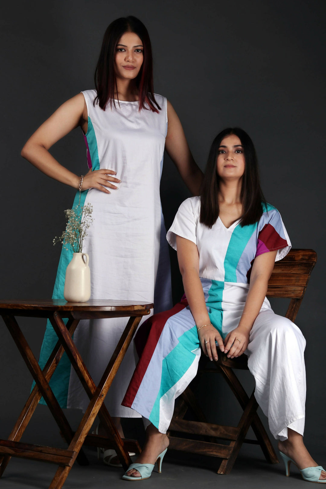 Victoria Color Blocked Maxi Dress