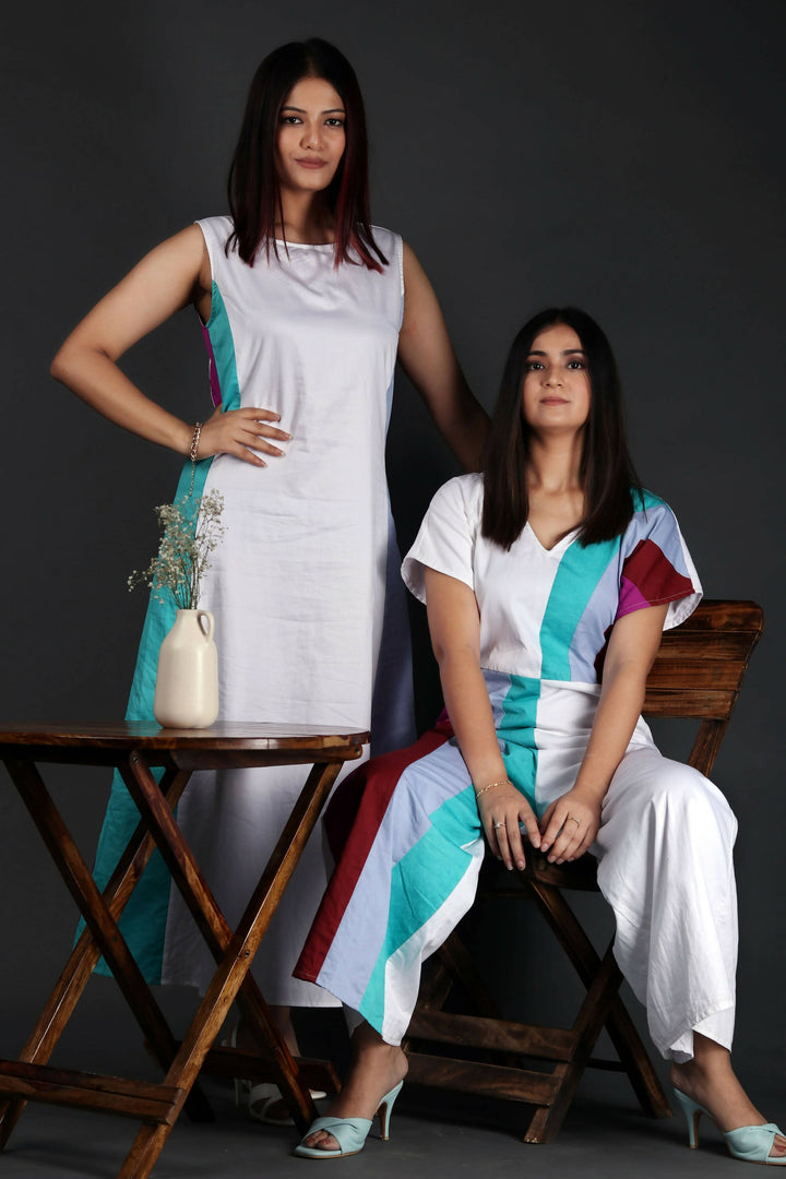 Victoria Color Blocked Maxi Dress