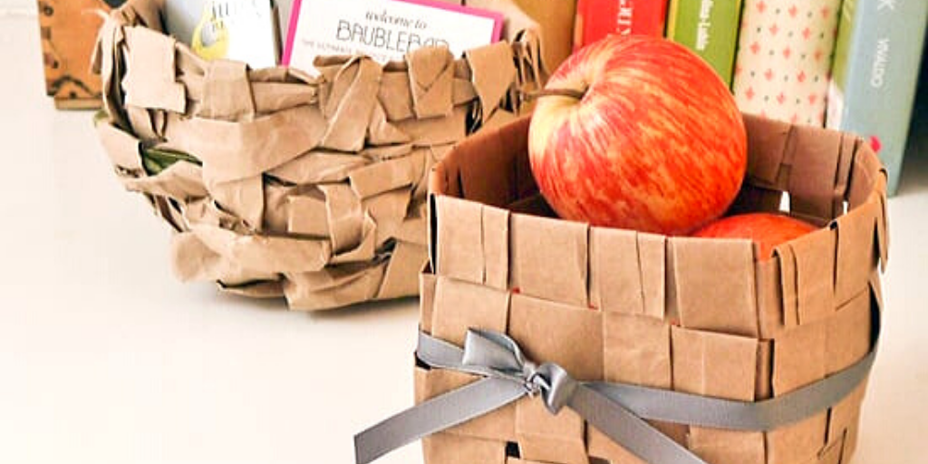 DIY Paper Bag Baskets