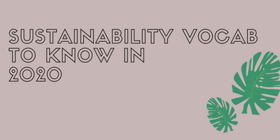 Sustainability Vocab to know in 2020