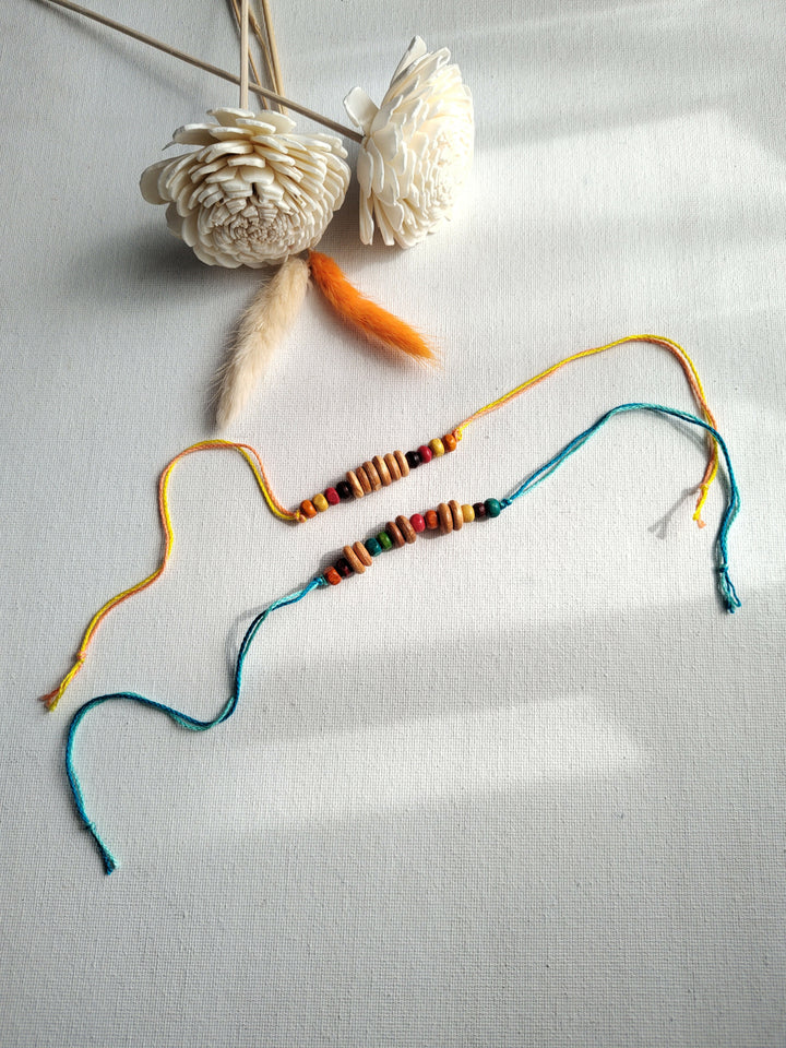 Colourful Beads Rakhi - Set of 2