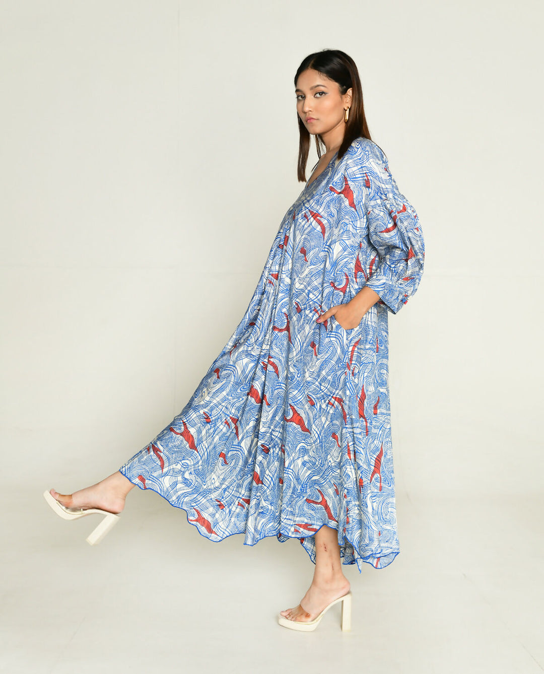 Ponzo Puff Sleeves Dress