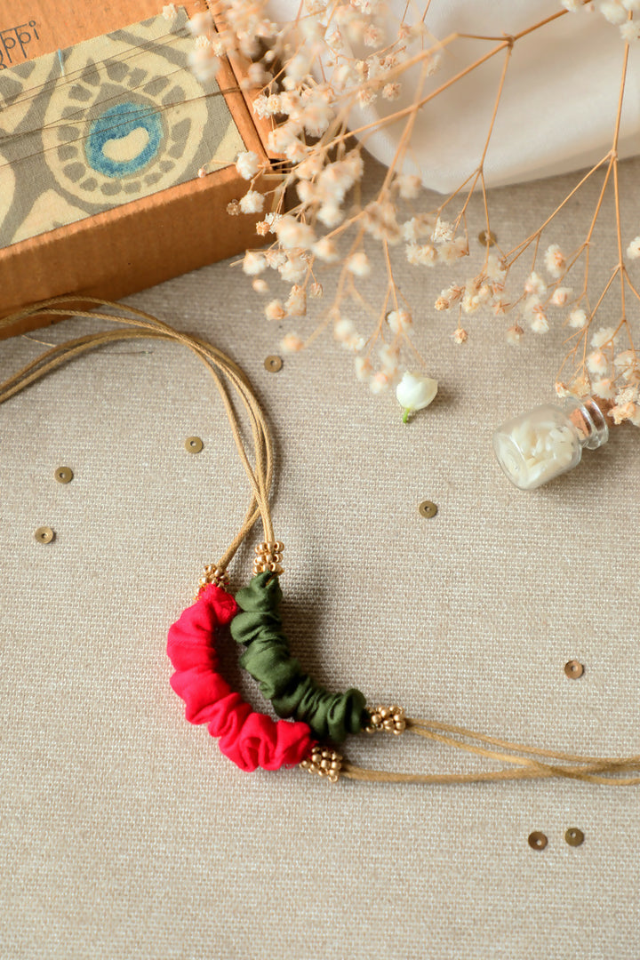 Green & Pink Artisanal Rakhi - Set Of 2