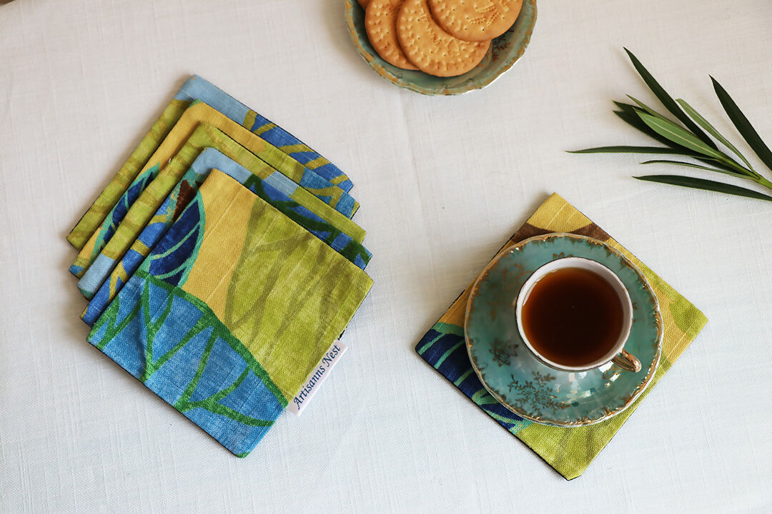 Green & Blue Coaster Set Of 6