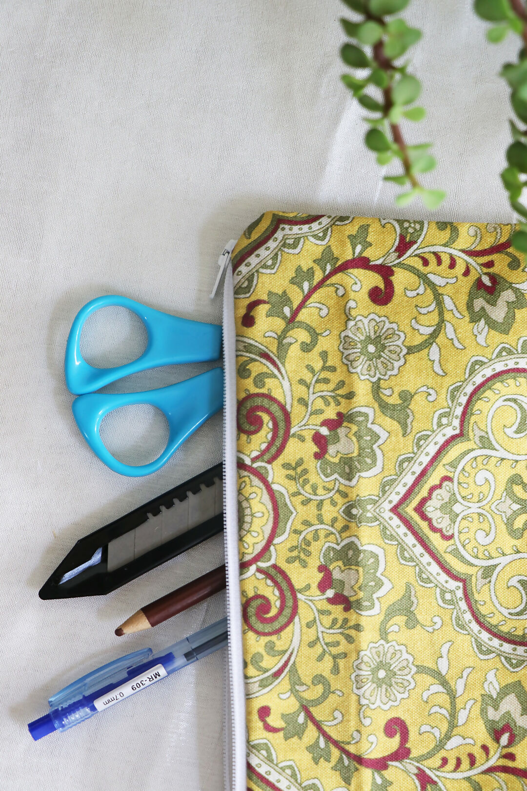 Yellow Printed Multipurpose Pouch