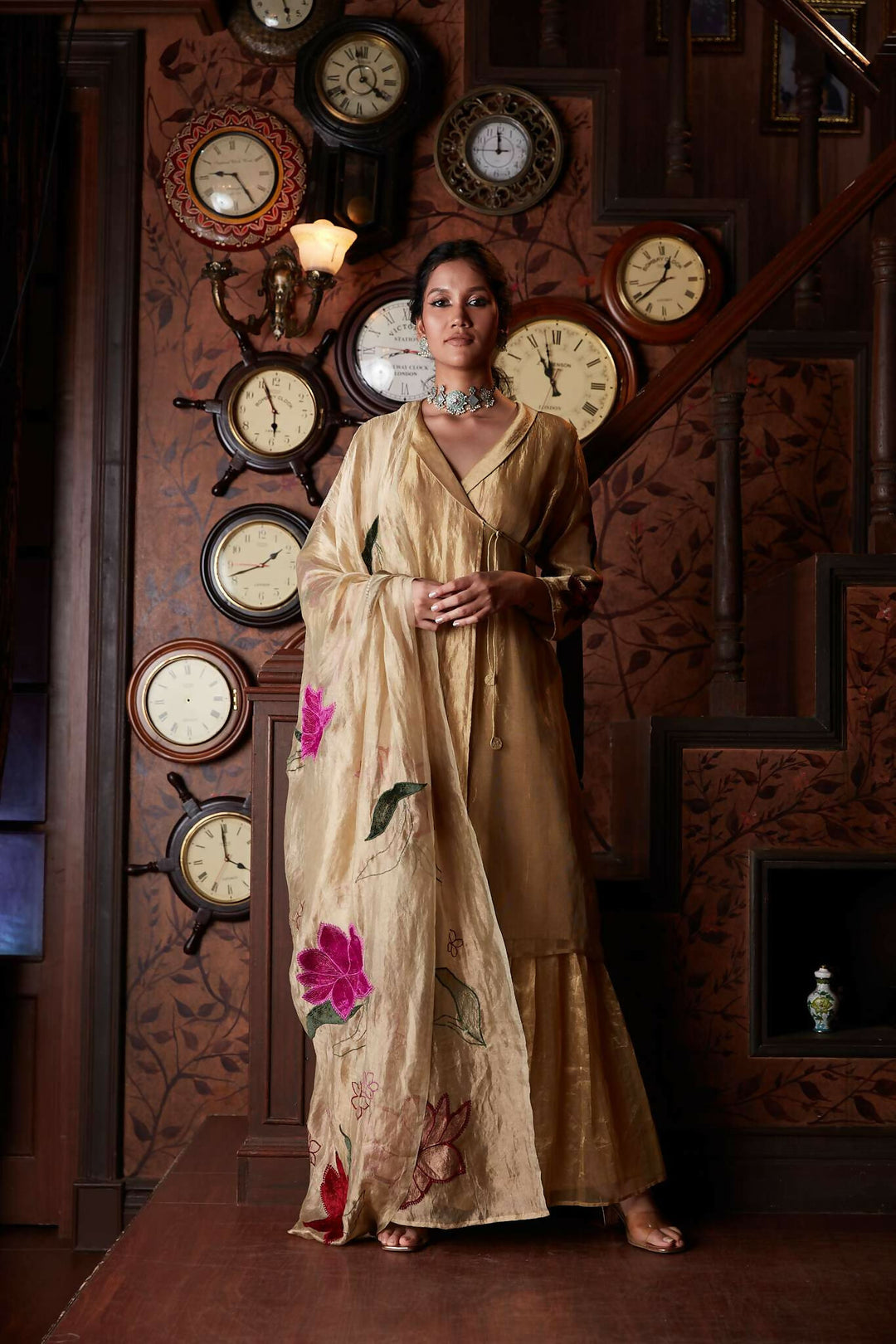 Dull Gold Maliha Kurta Set