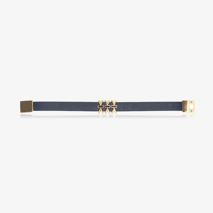 Arctic Cross Bracelet Navy Blue & Gold