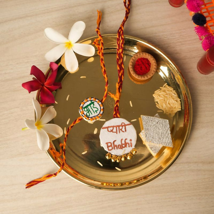 Embellished Bhai - Bhabhi Rakhi Set