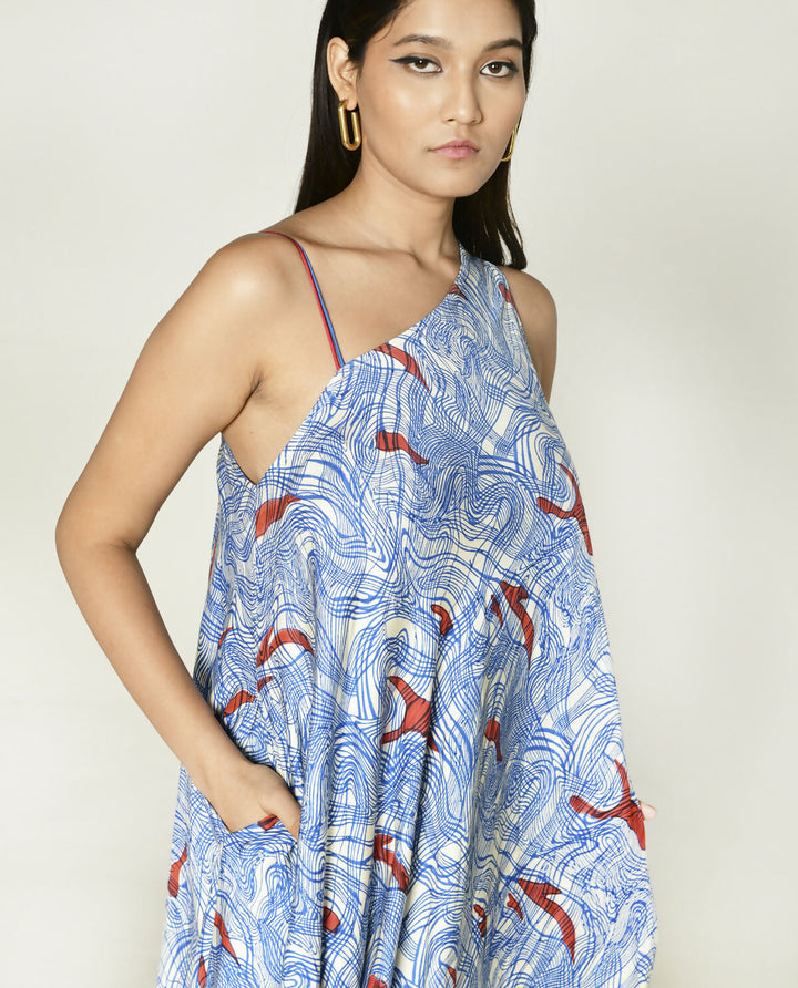 Ponzo One Shoulder Maxi Dress